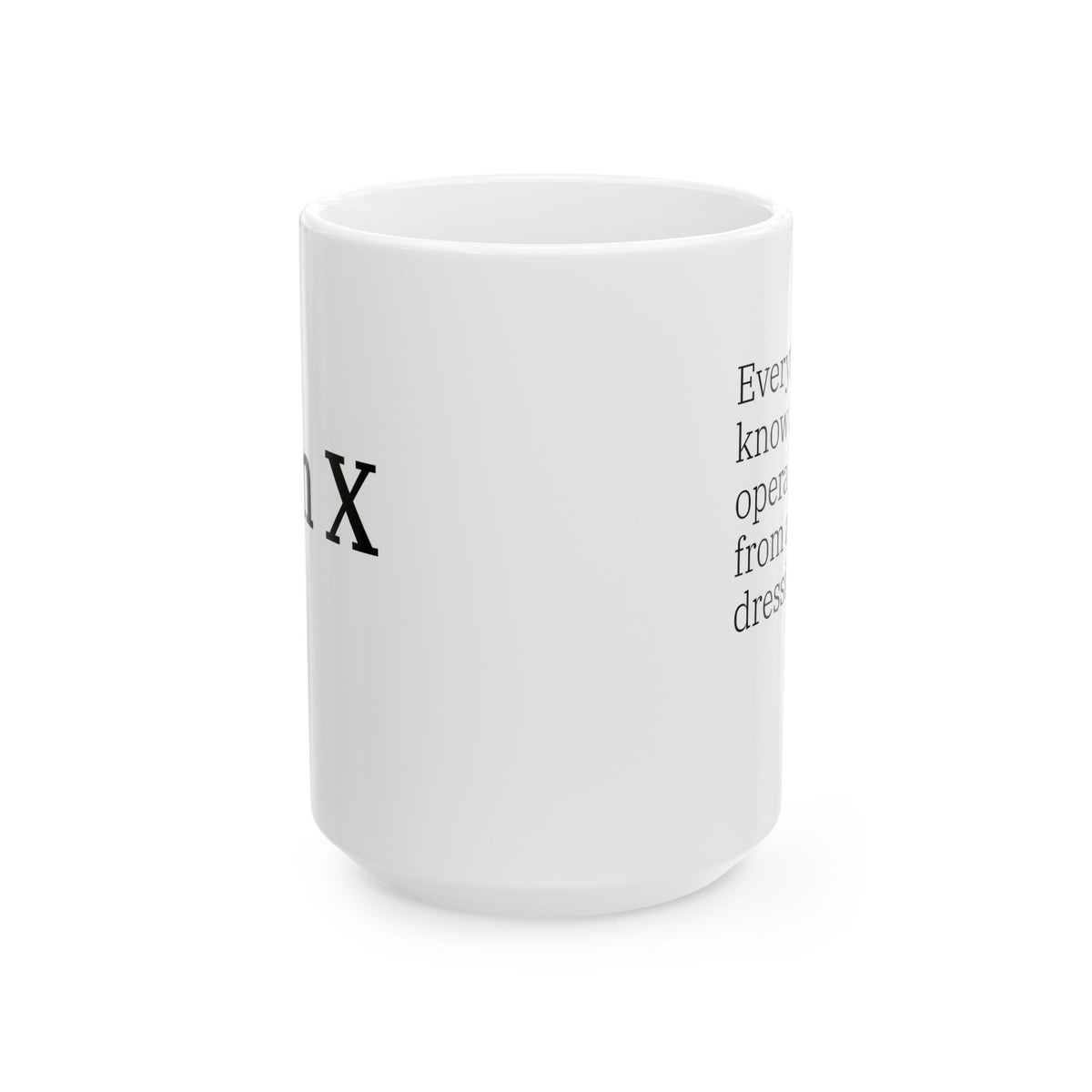Gen X Goods – “Cross Dressing Rabbit" Mug