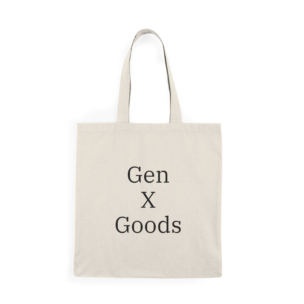 Gen X Goods Natural Tote Bag — "Things Every Gen X Should Know" Printed Reusable Market Tote