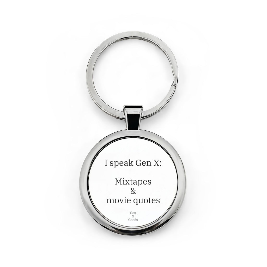 Stainless Steel Keychain — "No nonsense. Maximum attitude."